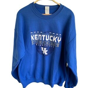 Vintage 2012 Gildan Blue Kentucky Wildcats Basketball Sweatshirt